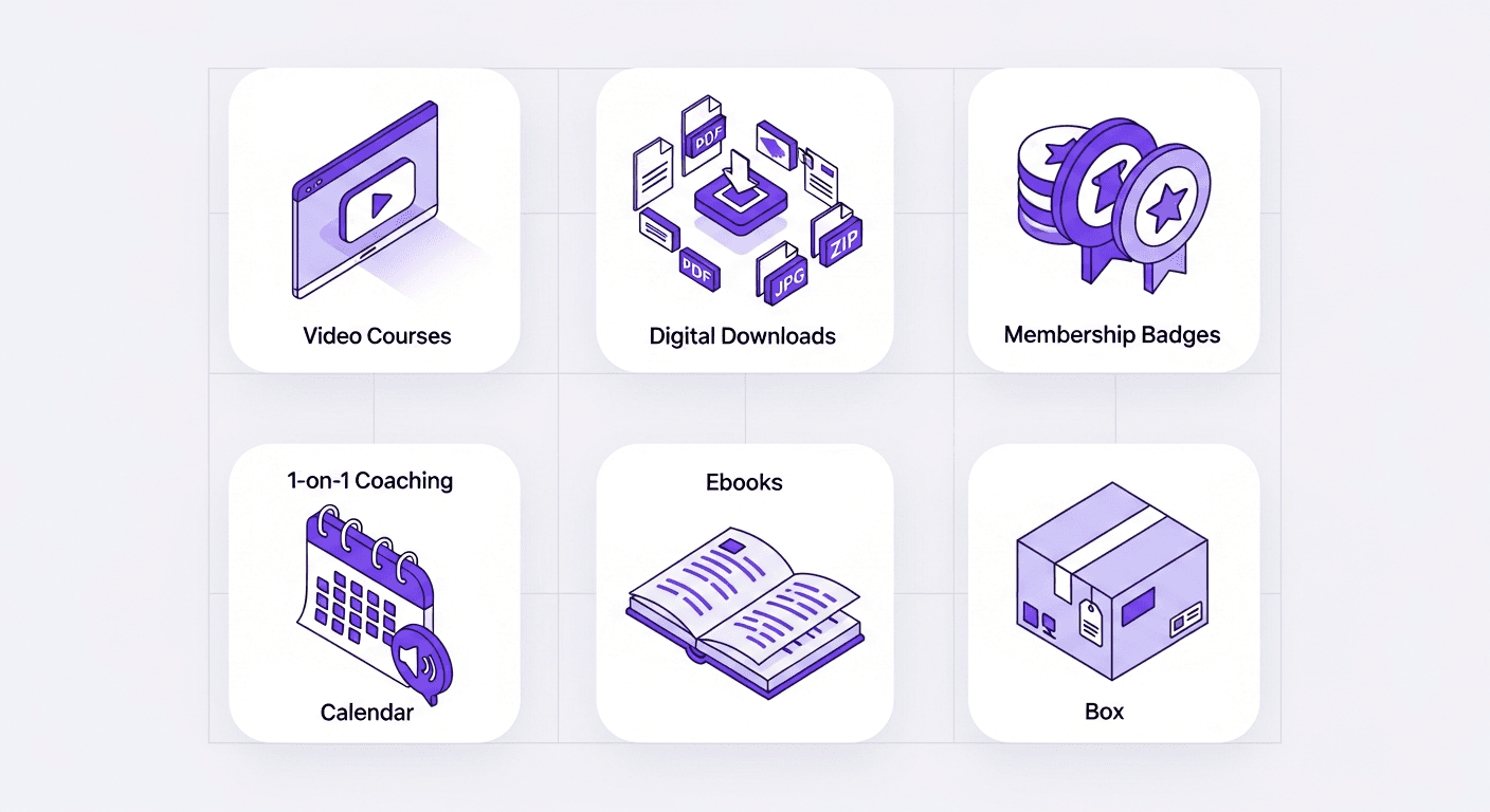 Six product types you can sell