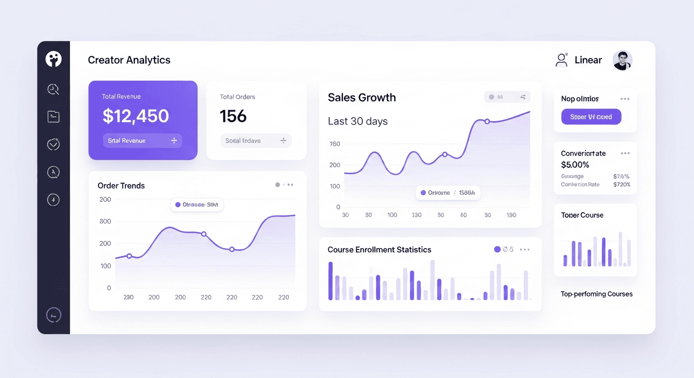 PersonaCart creator dashboard