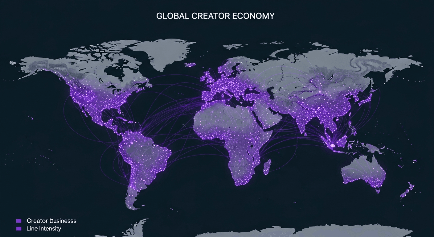 Global creator community map