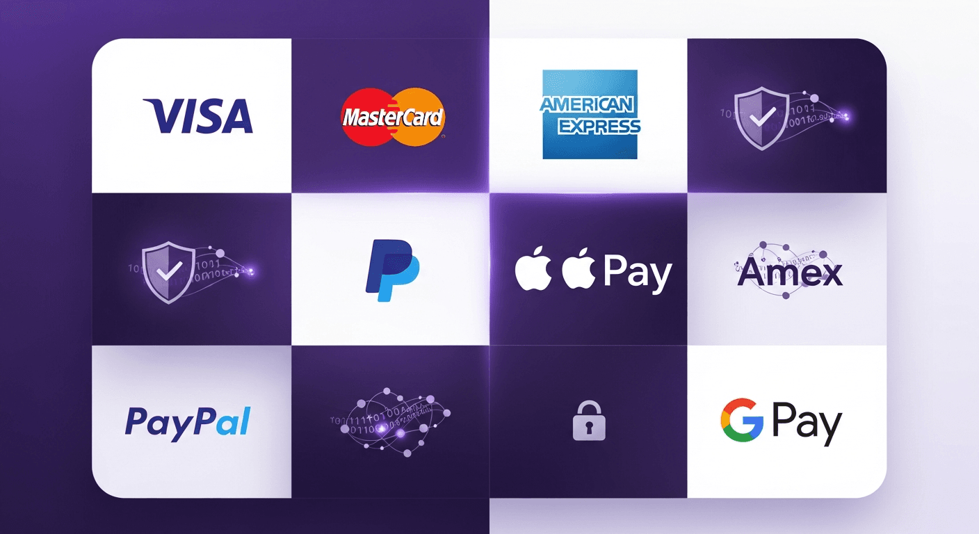 11+ payment methods including Stripe, Klarna, Apple Pay, and more